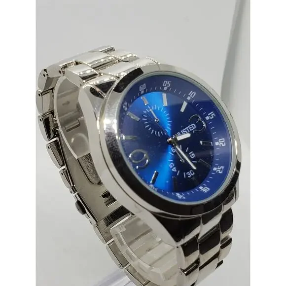 Unlisted Kenneth Cole 3010018527 10024676. Large blue face Working watch